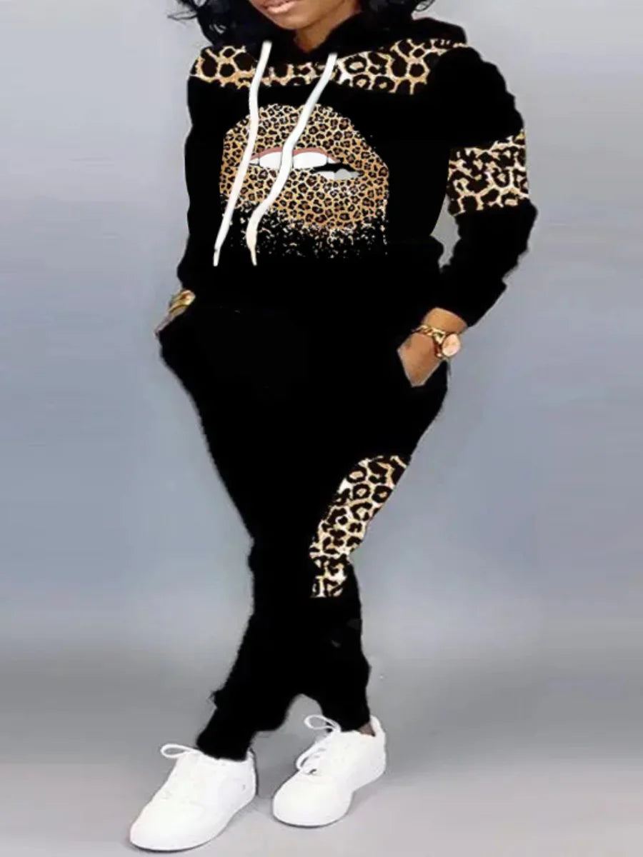 LW Plus Size Pattern Animal Print Twopiece Pants