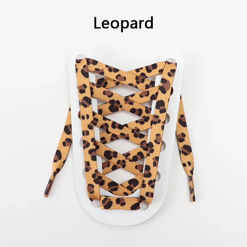 Animal Pattern Shoelaces Flat AF1AJ Sneakers Shoe laces