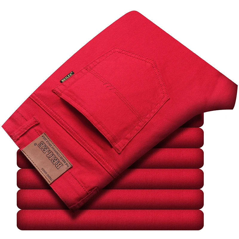 New Men's Pants Trend Temperament Casual Denim Jeans