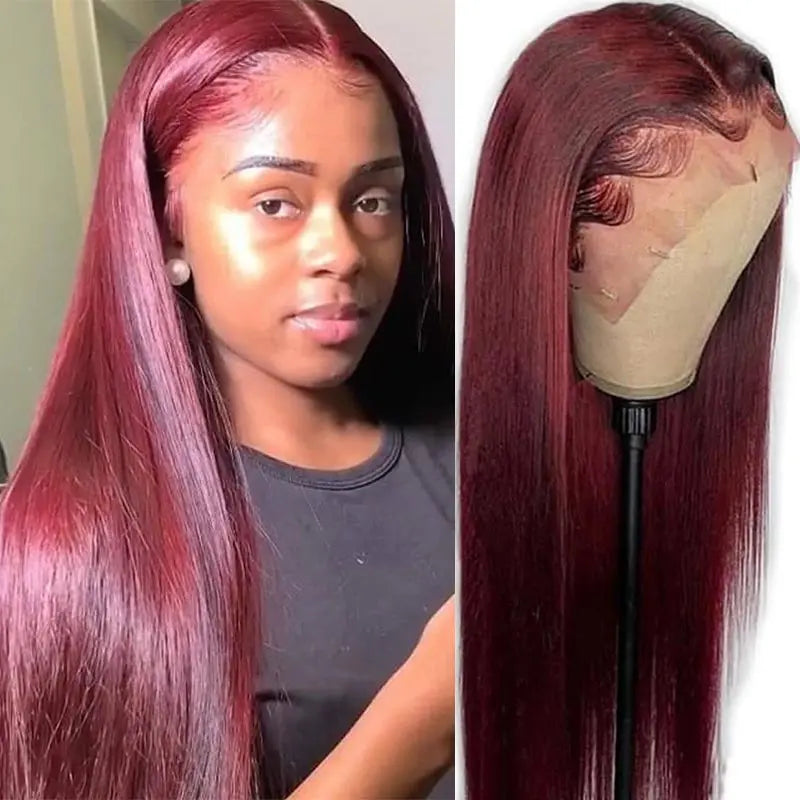 Hot Red Straight 13x6/13x4 Lace Front Wig Brazilian