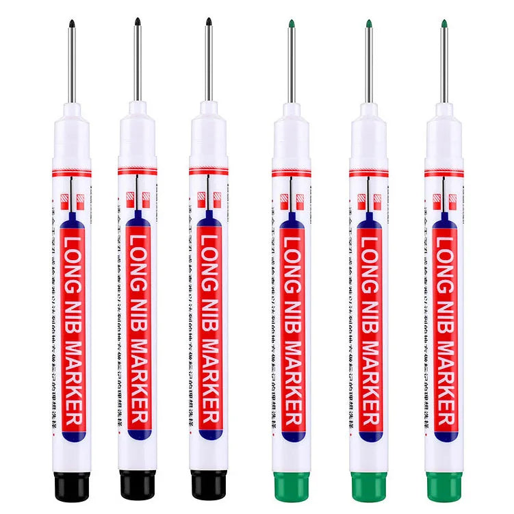 6Pcs/Set 20mm Deep Hole Long Nib Head Markers
