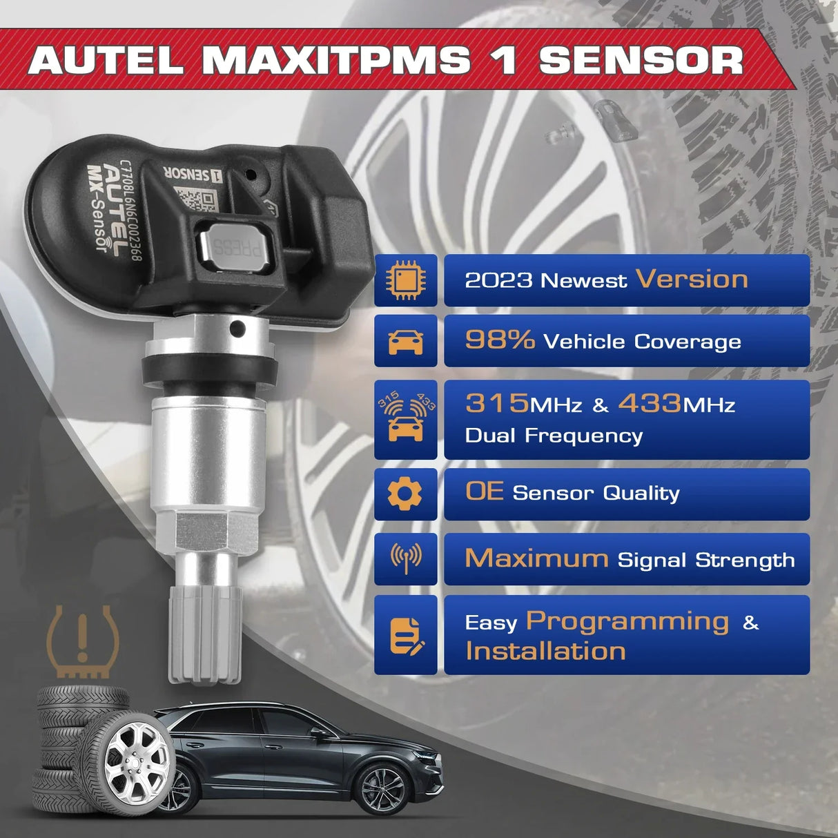 2024 Newest Autel TPMS Sensor 2in1 MX-Sensor Tire