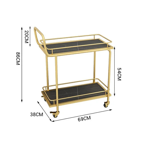 Hotel Sideboards Trolley Rolling Utility Gold Serving Food