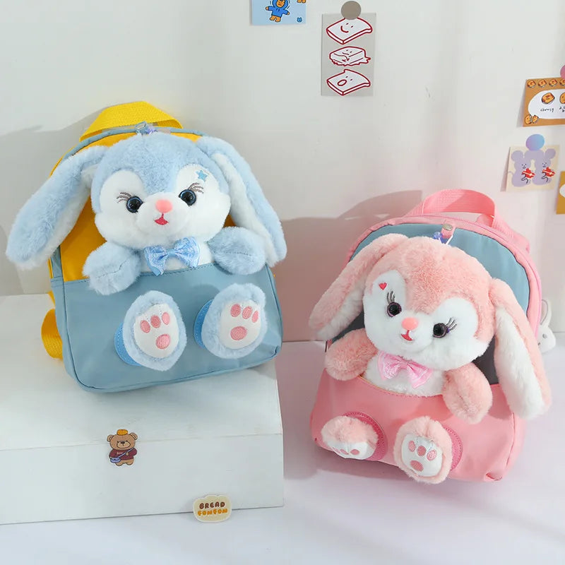 Plush 3D Rabbit Backpack for Boys Girls Kids