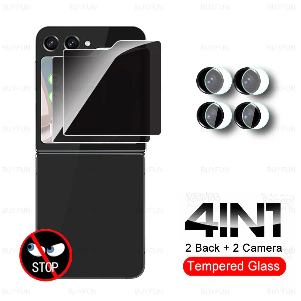 For Samsung Galaxy Z Flip5 Privacy Back Glass