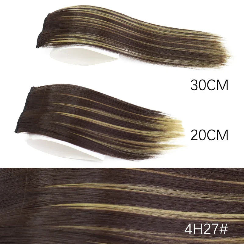 AZQUEEN Synthetic 20cm/30cm Invisible Straight Pads Clip In