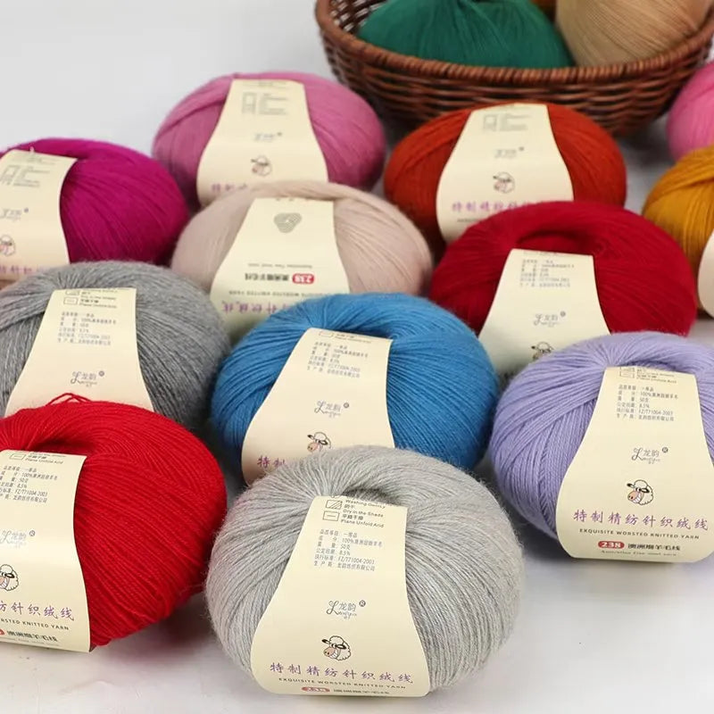 50g 100% Merino Wool Yarn Thin Yarn Soft