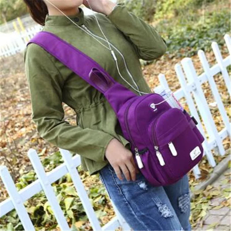 Men Women Polyester Shoulder Bags Outdoor Nylon Fanny