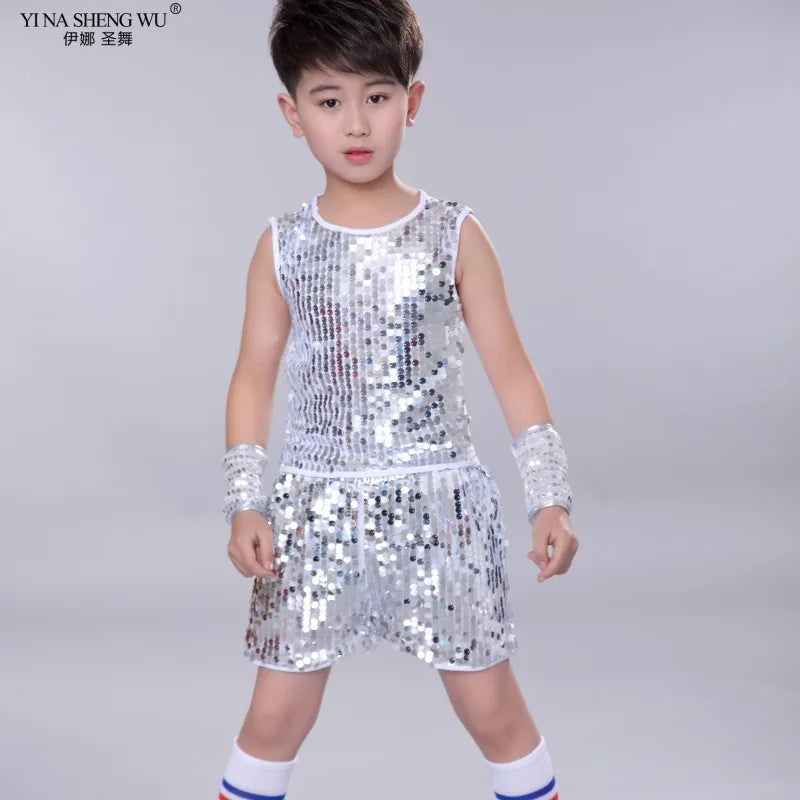 Children's Jazz Dance Suits Children's Day Sequined Costumes