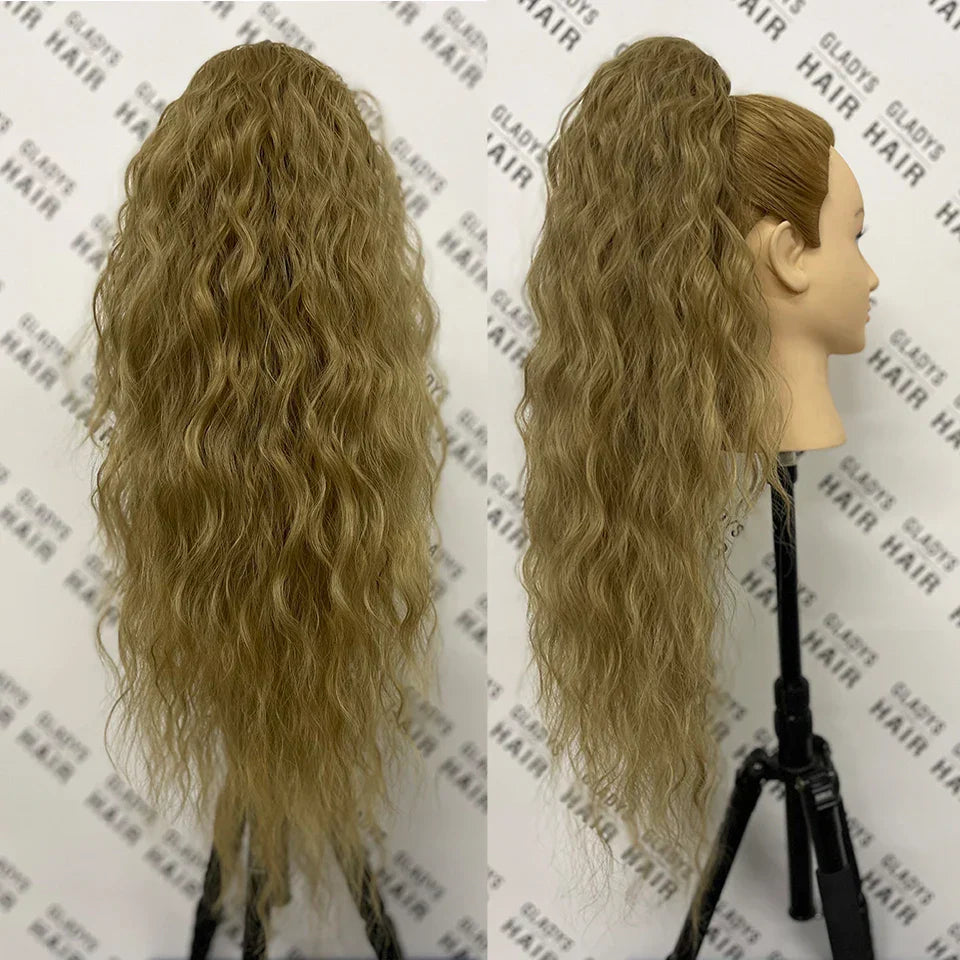 Curly Ponytail Extensions Clip in Synthetic Drawstring Ponytail