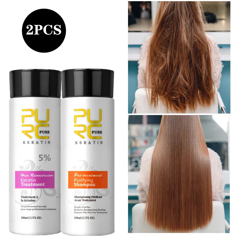 PURC Professional Keratin Hair Treatment Set Brazilian Hair