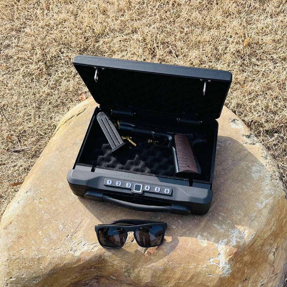 Quick-Access Fingerprint Safe Box Password Solid Steel Security