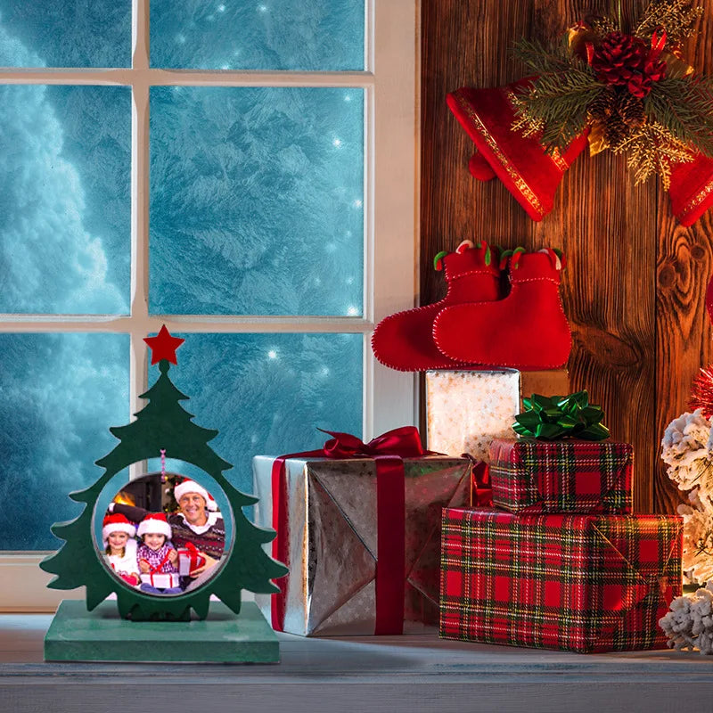 Christmas Tree Silicone Mold Hanging Photo Frame Moulds