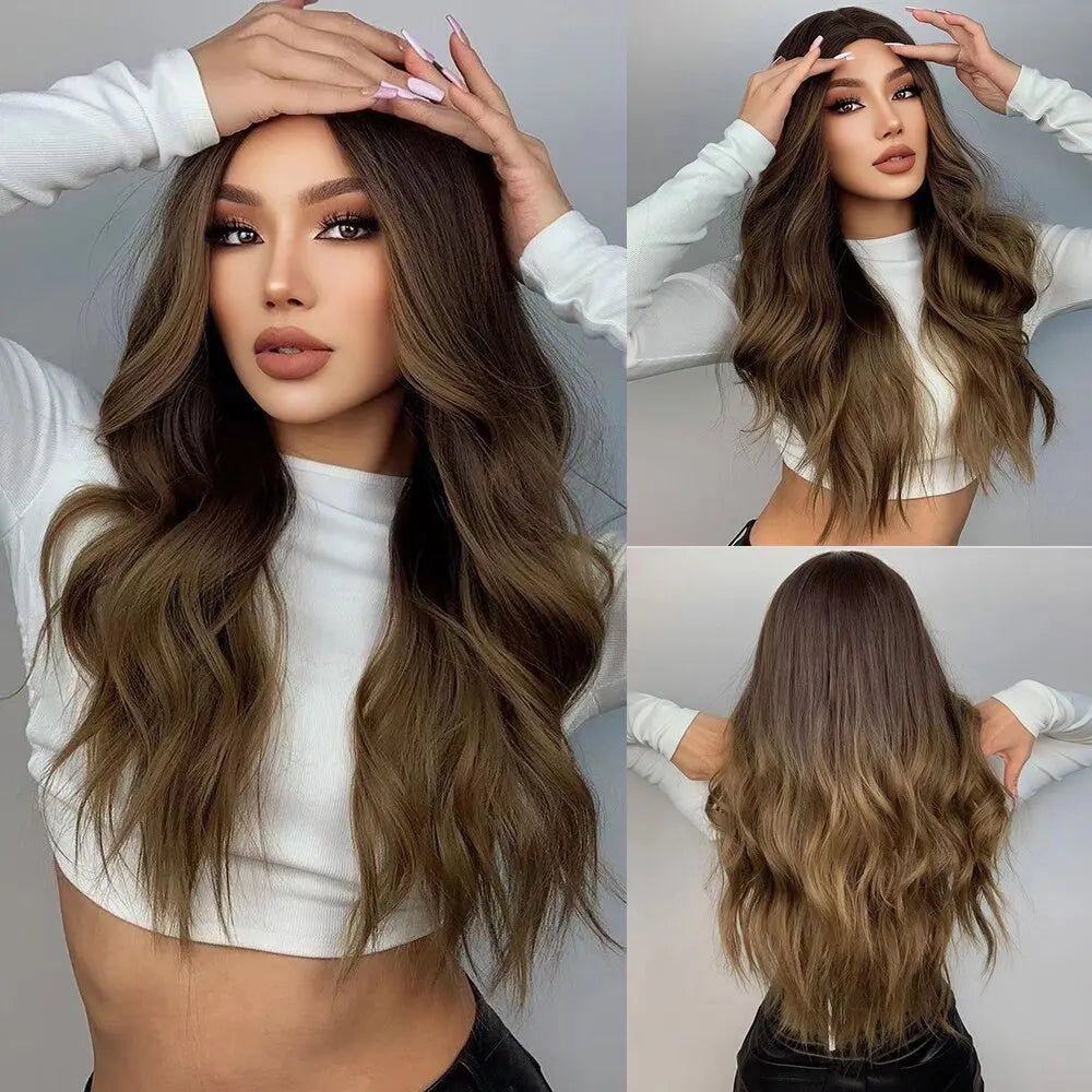 Black Wave Wigs for Women Long Natural Curly