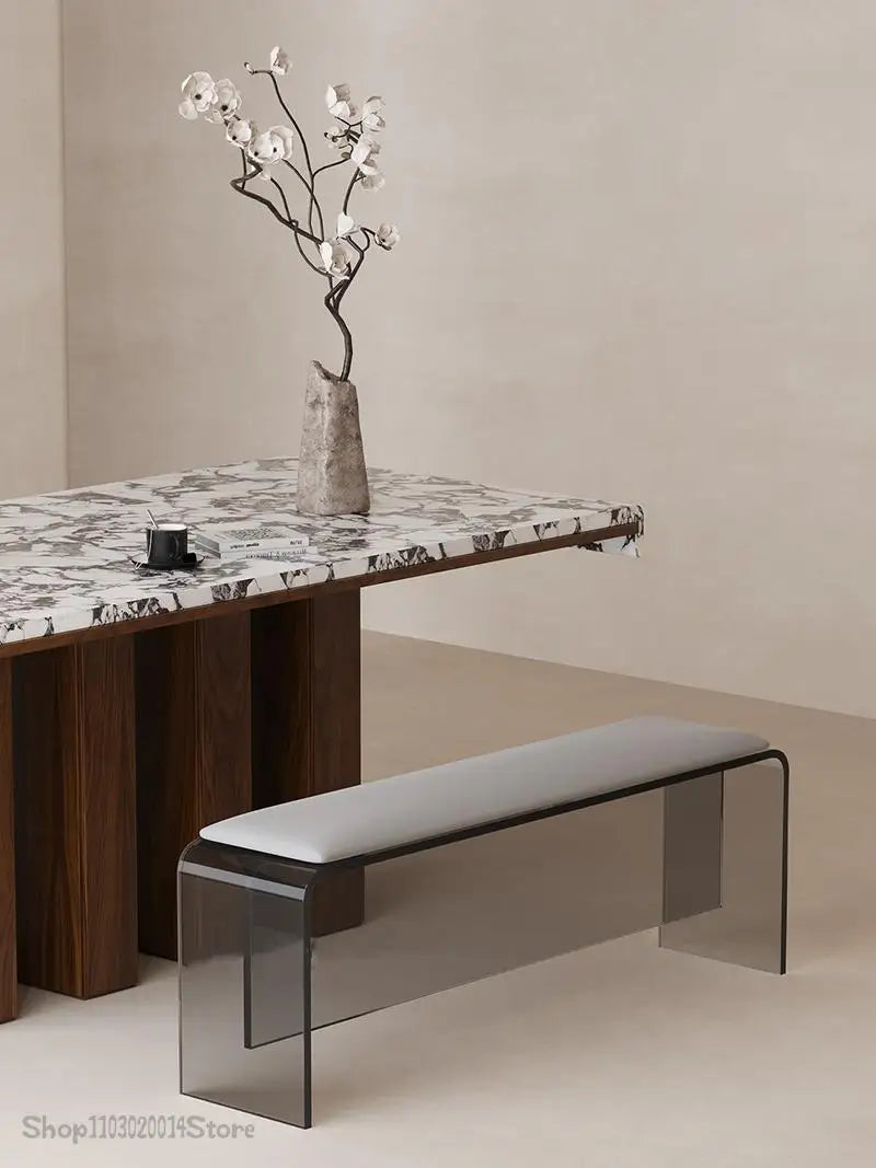 Nordic Acrylic Bench Dining Table Dining Chair Bench