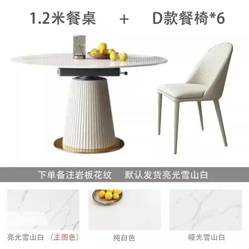 Console Dining Table Set Restaurant Mobile Round Conference