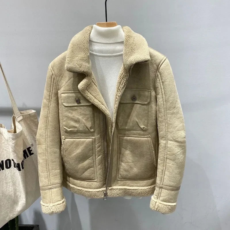 Men's Thickened Leather Jacket Autumn Winter New Casual