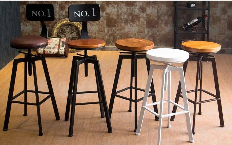 Industrial Swivel Bar Stools ,Wrought-iron Bar Chair,Household Lift