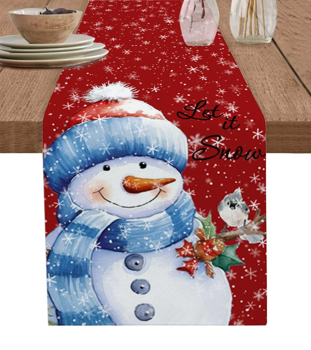 Merry Christmas Pink Old Man Snowflake Candy Wedding