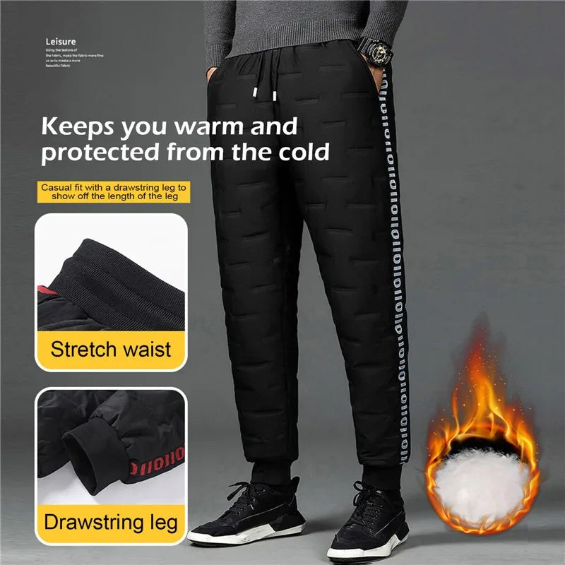 90% White Duck Down Padded Pants Drawstring Waist