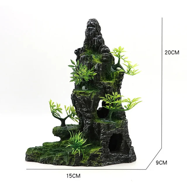 Fish Tank Plant Rockery Multi-style Aquarium Decoration,Resin Artificial