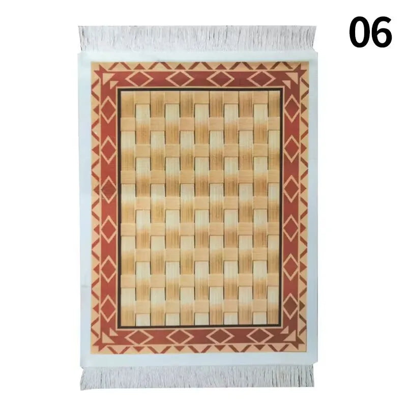 Persian Mini Woven Rug Mat Mousepad with Fring