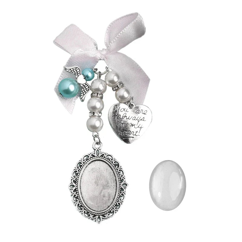 Wedding Bouquet Charm Lace Oval Bridal Bouquet Angel