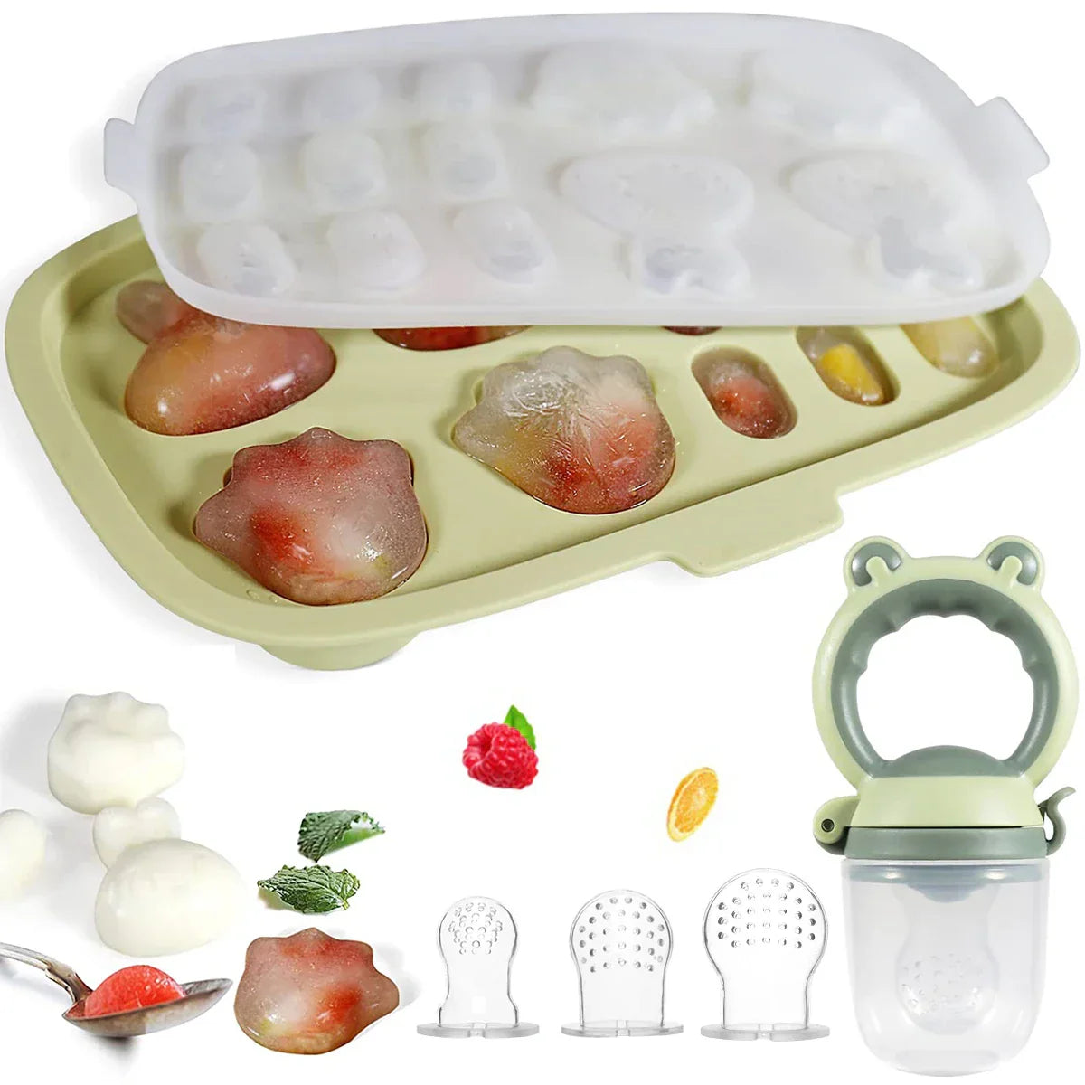 Baby Popsicle Molds with Baby Fruit Feeder Baby