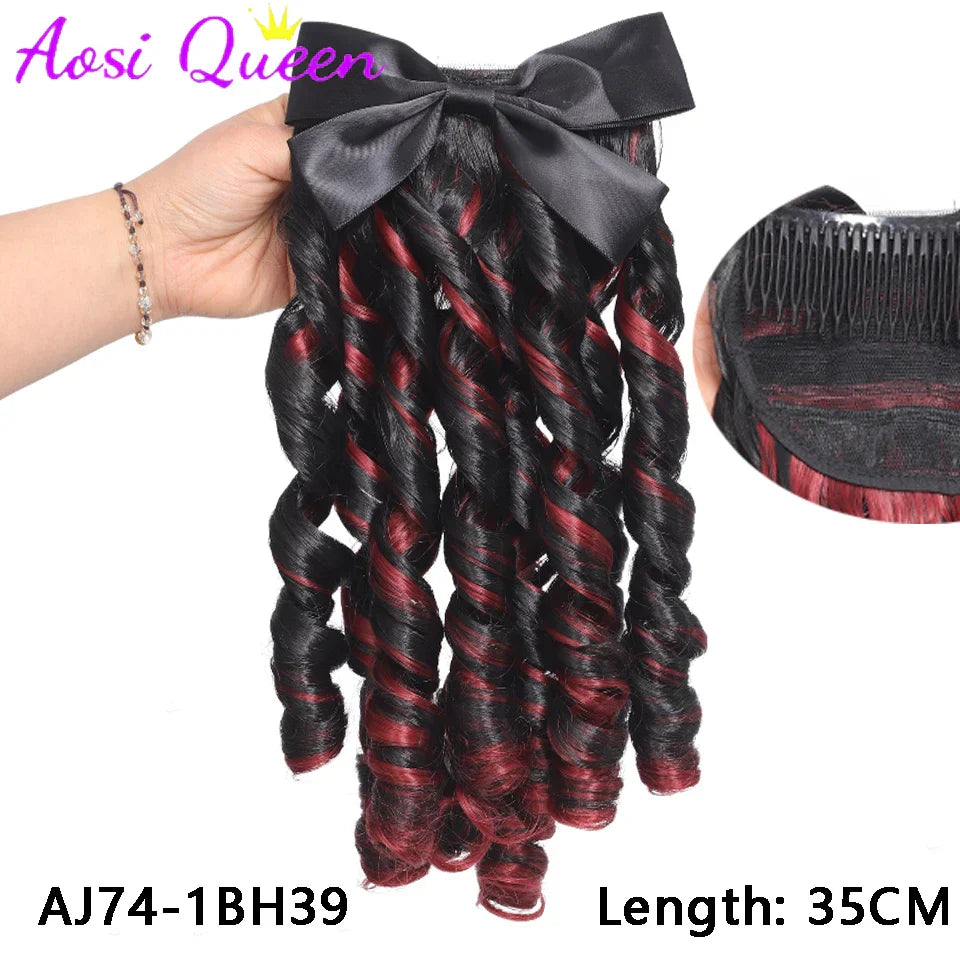 AS Synthetic Retro Ponytail with Comb Europen Princess