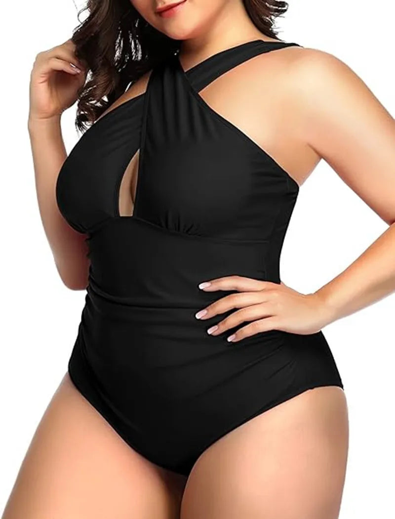 2024 Summer Women Plus Size One Piece Swimsuits