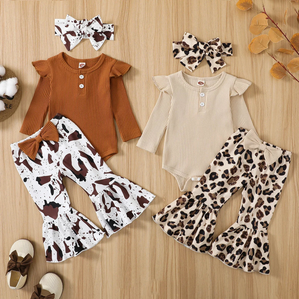 Citgeett Autumn Infant Baby Girls Jumpsuit Solid Color