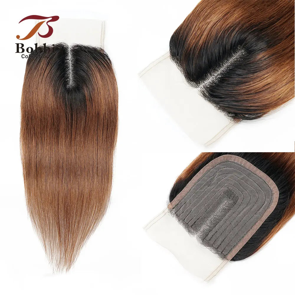 50g/pc 4 Bundles with Closure Transparent 4x1 T