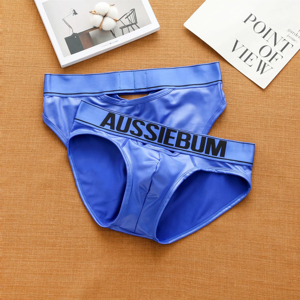 Aussiebum men's imitation leather boxers youth bright color