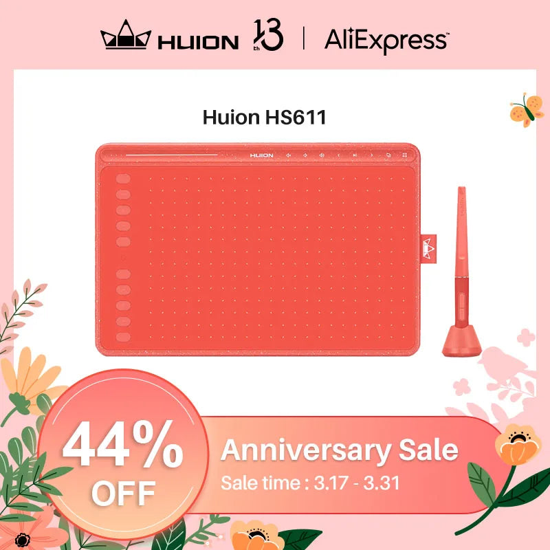 HUION HS611 Graphic Digital Drawing Tablet 266PPS Graphics
