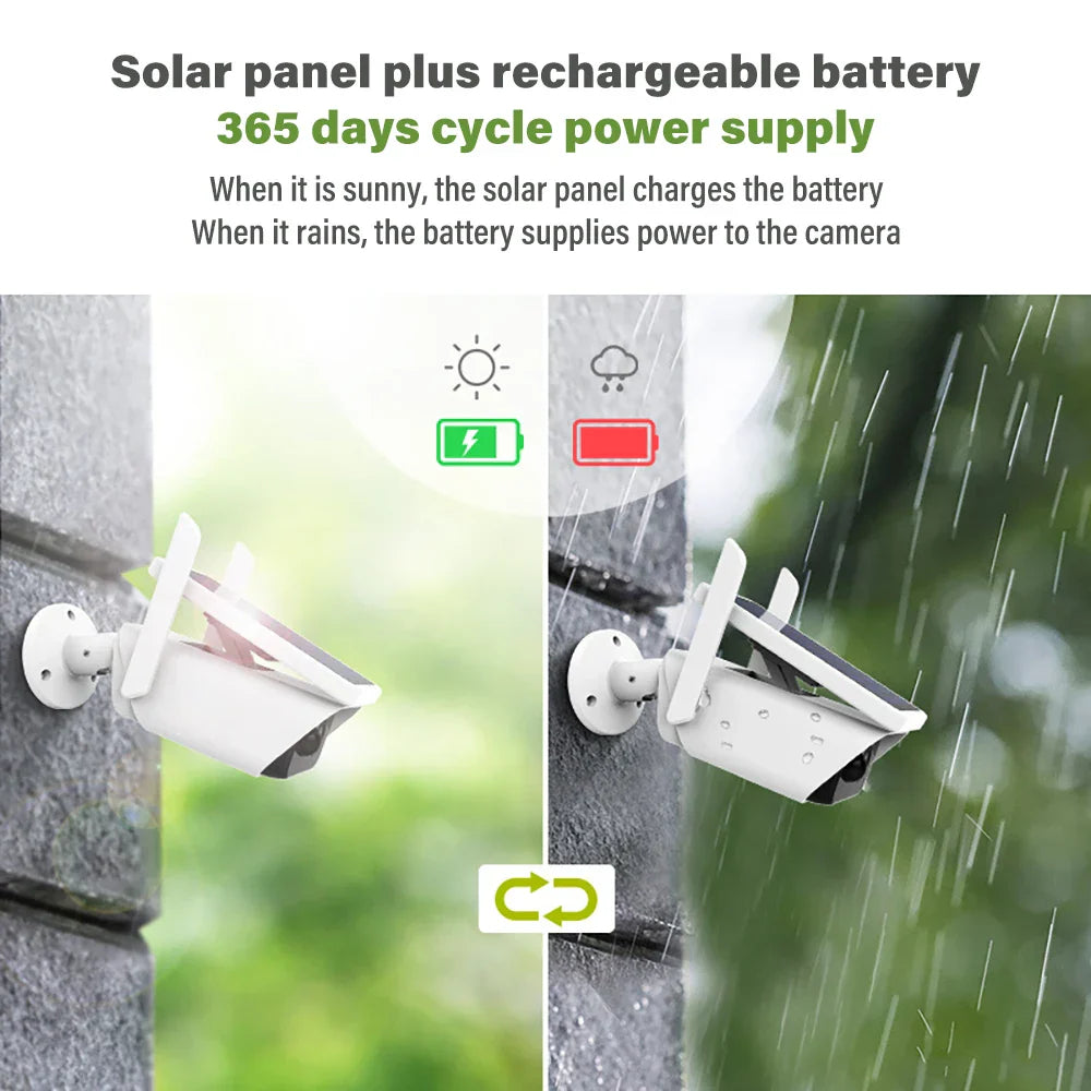 PEGATAH 4MP Wifi Solar Camera Wireless Battery Powered