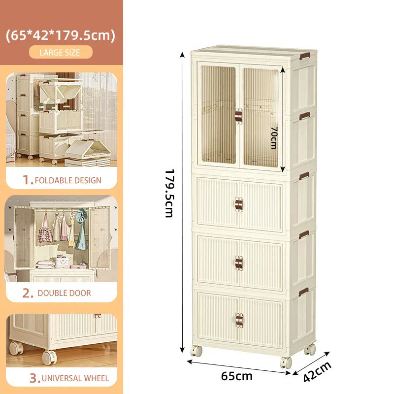 Baby clothes storage cabinet Free installation of baby