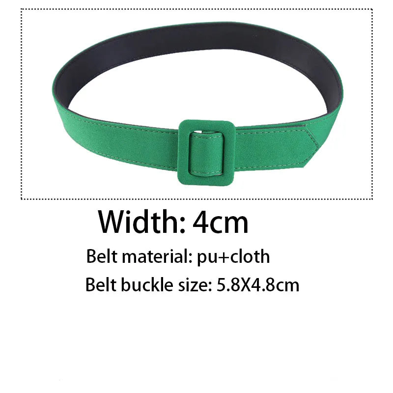 Width 2cm/4cm/6cm Women's Belt Fashion Casual Simple All-match
