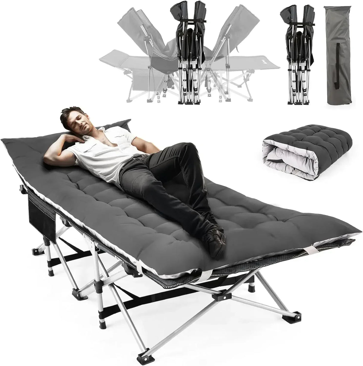 Camping Folding Outdoor Camping Travel Cot and Pad