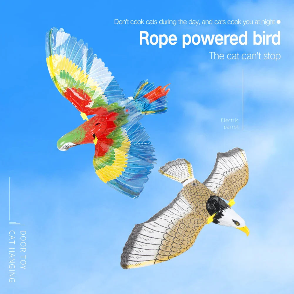 Simulation Bird Interactive Cat Toy Electric Hanging Eagle