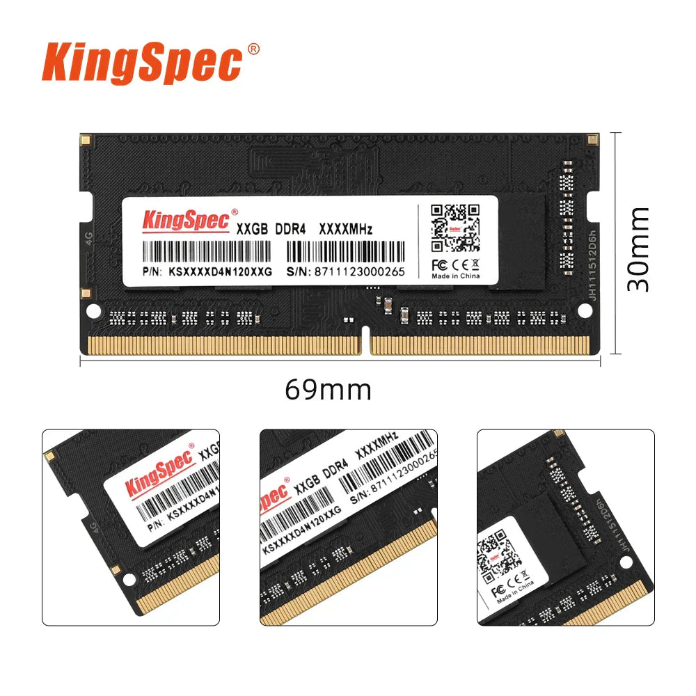 KingSpec Memoria Ram DDR4 8GB 16GB 32GB 3200MHz