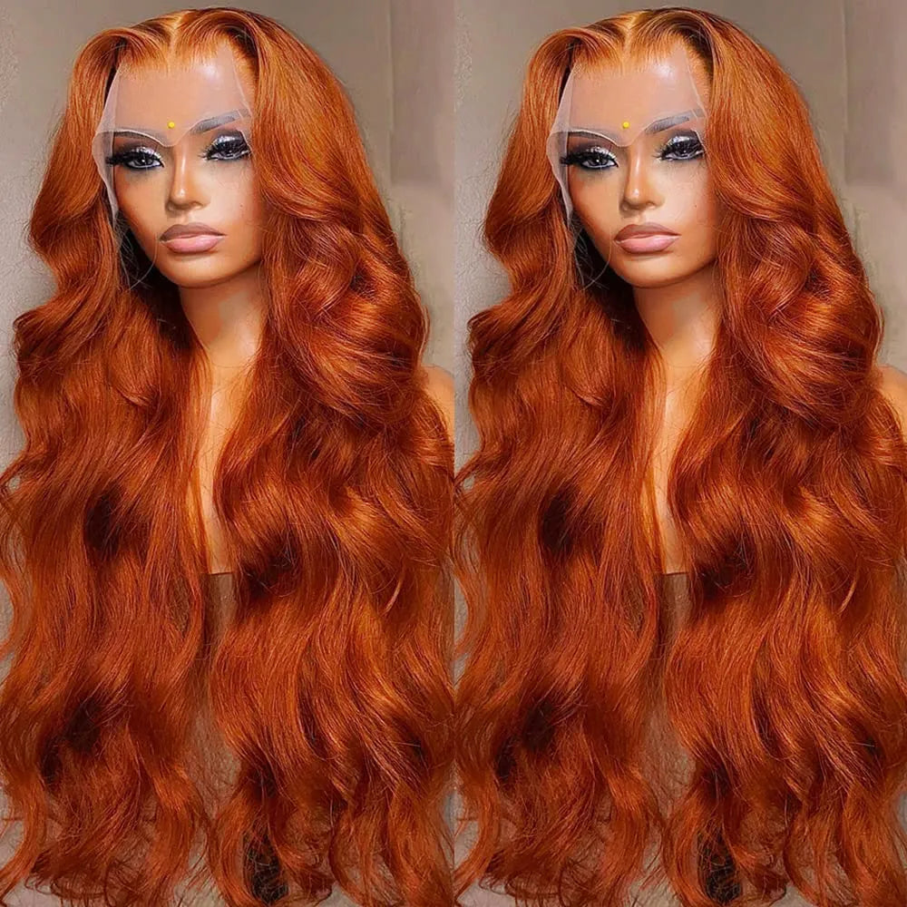 Ginger Orange 13x6 HD Lace Front Wigs Human