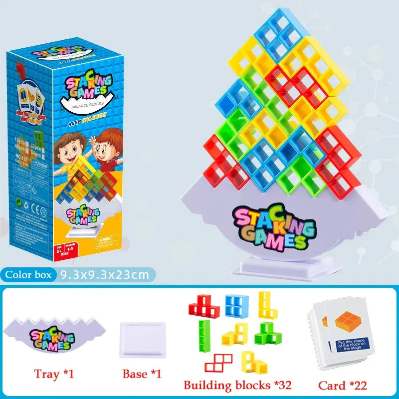 New 48PCS Tetra Tower Balance Stacking Building Blocks