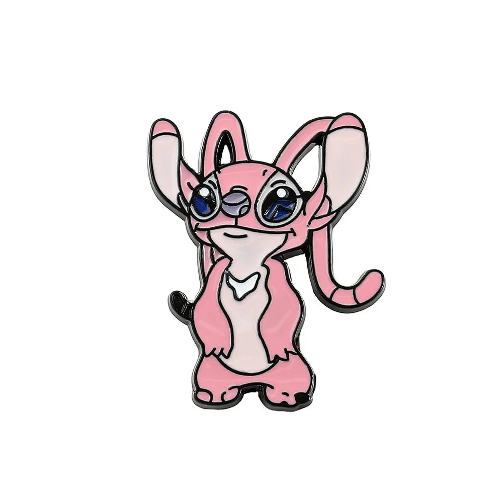 Stitch Lapel Pins for Backpack Accessories Cartoon Lilo