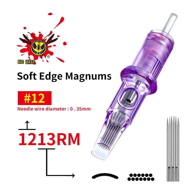 BIGWASP Purple Cartridge Tattoo Needles RM Professional Disposable