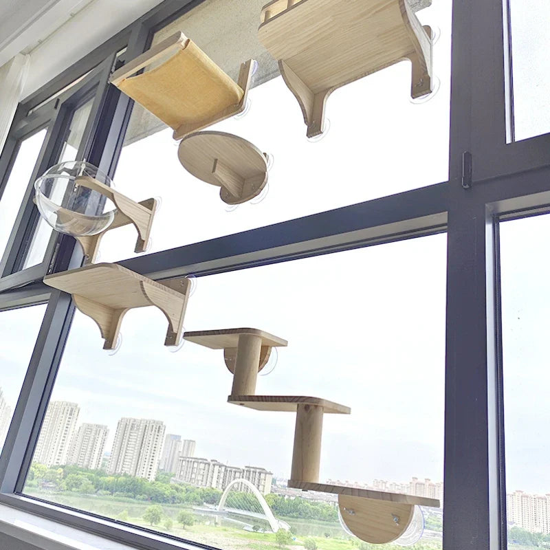 Wall Shelves for Large Cats, Tall Tower, Trees