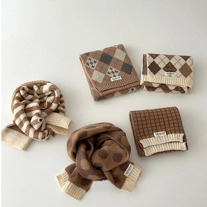 Kids Plaids Scarf New Autumn Winter Boys and
