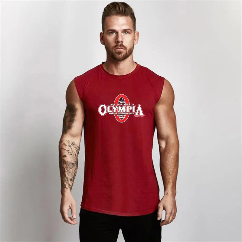 New Workout Running Training Mens Tank Top Gym