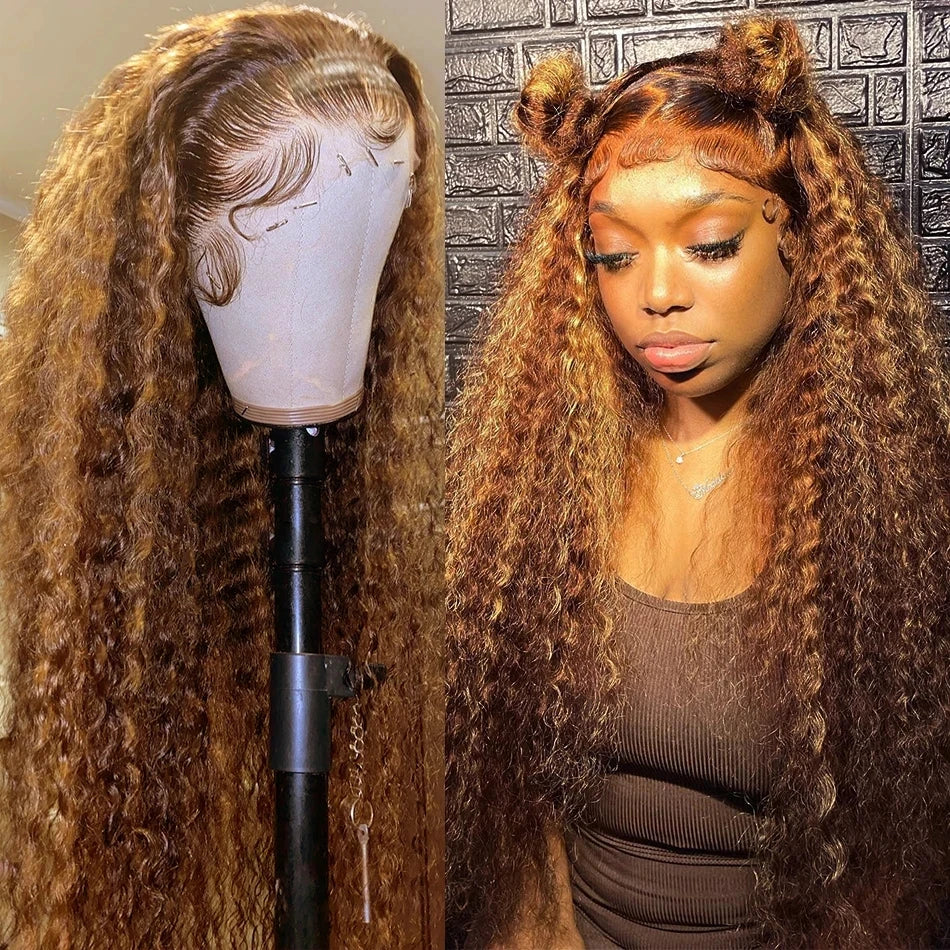 30 34 Inch Highlight Ombre Lace Front Wig