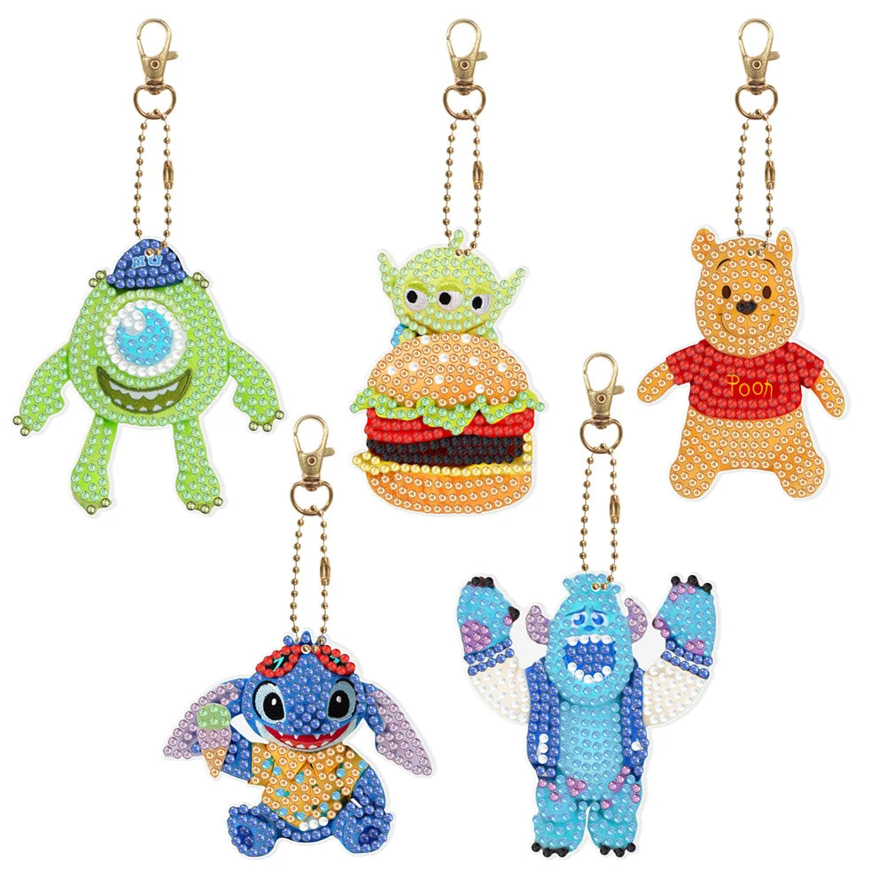 Disney animal key DIY Diamond Painting Keychain Embroidery
