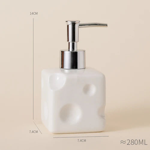 European Creative Cheese Soap Dispenser Ceramic Emulsion Bottle